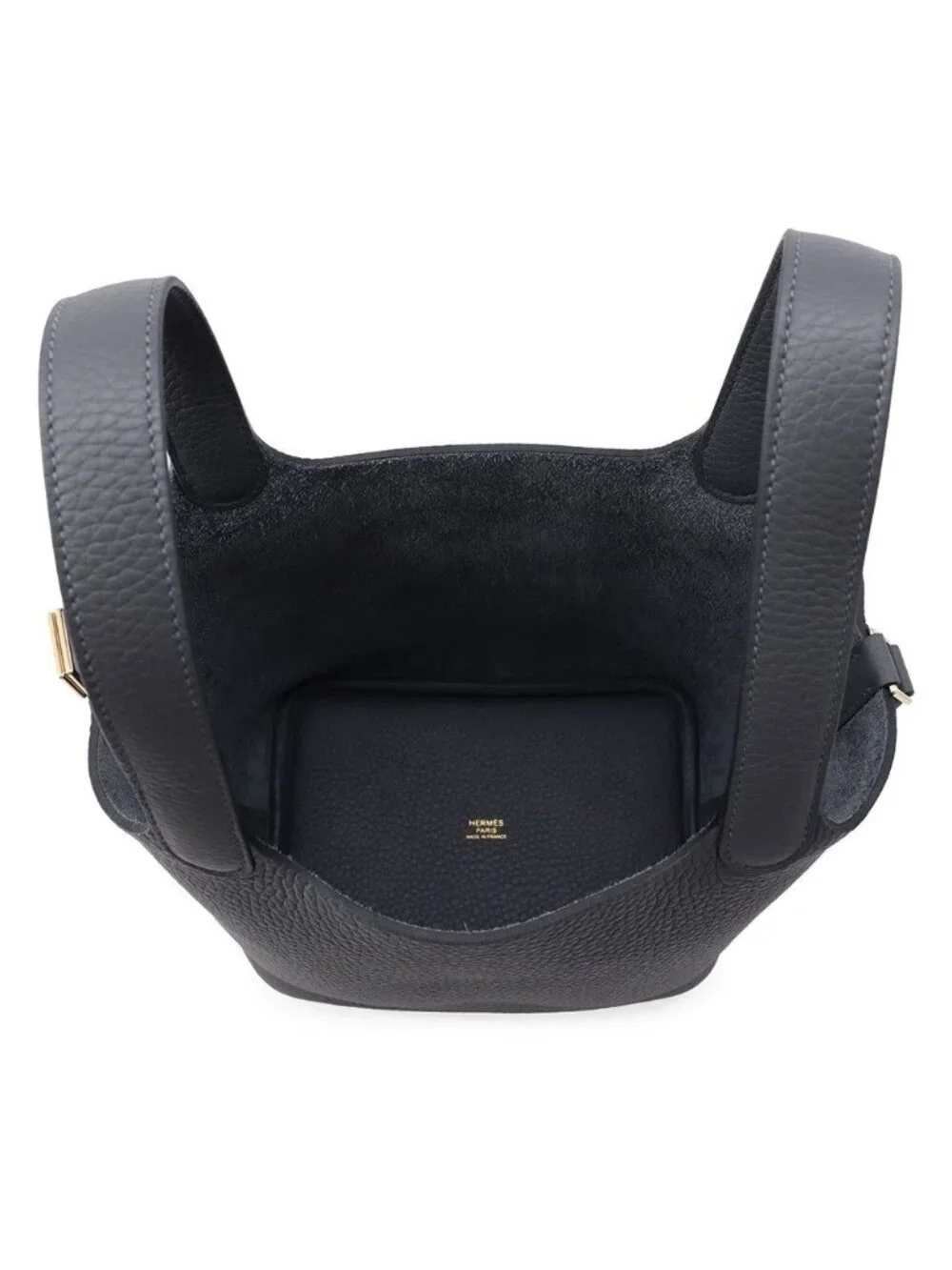 Hermes Handbag Picotin Lock PM Gray Misty Champagne Gold Taurillon Clemence Tote